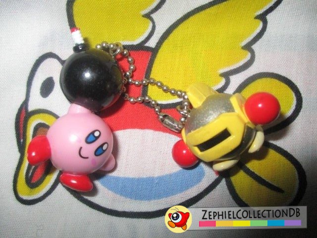 Kirby 64 Bomb Kirby and Sir Kibble Keychain